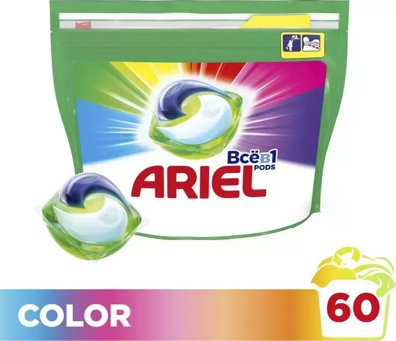 Средство для стирки Ariel Color Всё в 1 Капсулы для стирки 60шт (81721406)