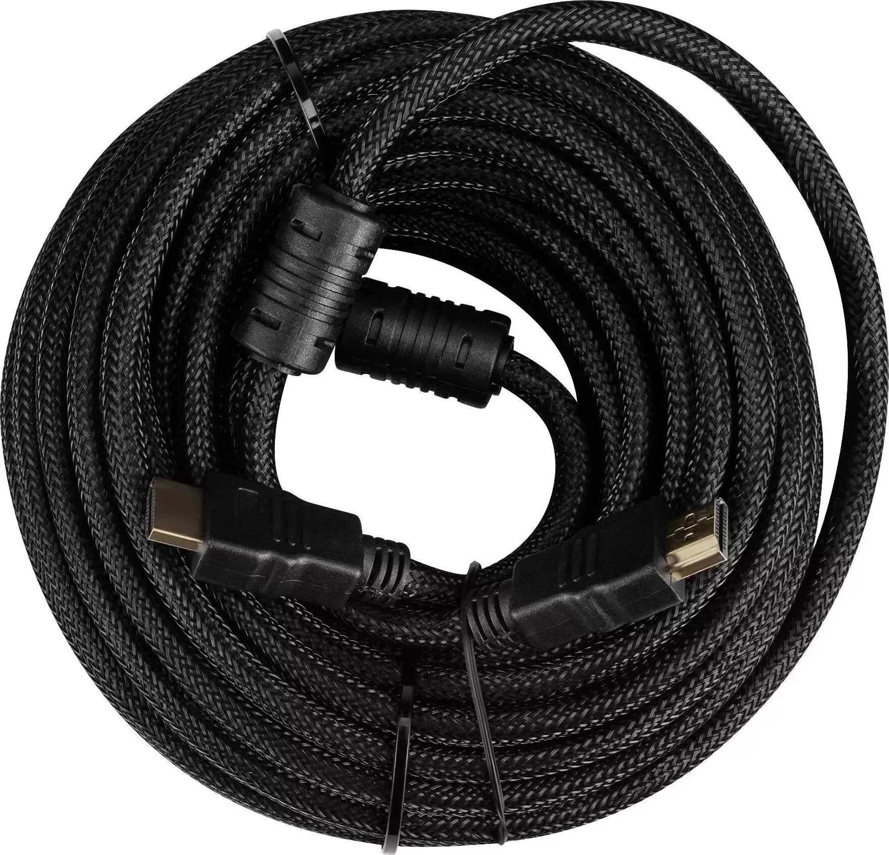 Кабель BURO HDMI (m)-HDMI (m) 10м феррит.кольца Позолоченные контакты черный (HDMI-V1.4-10MC)