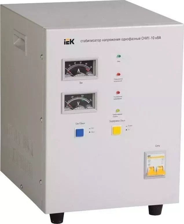 Стабилизатор напряжения IEK СНИ1 10кВА однофазный серый (IVS10-1-10000)