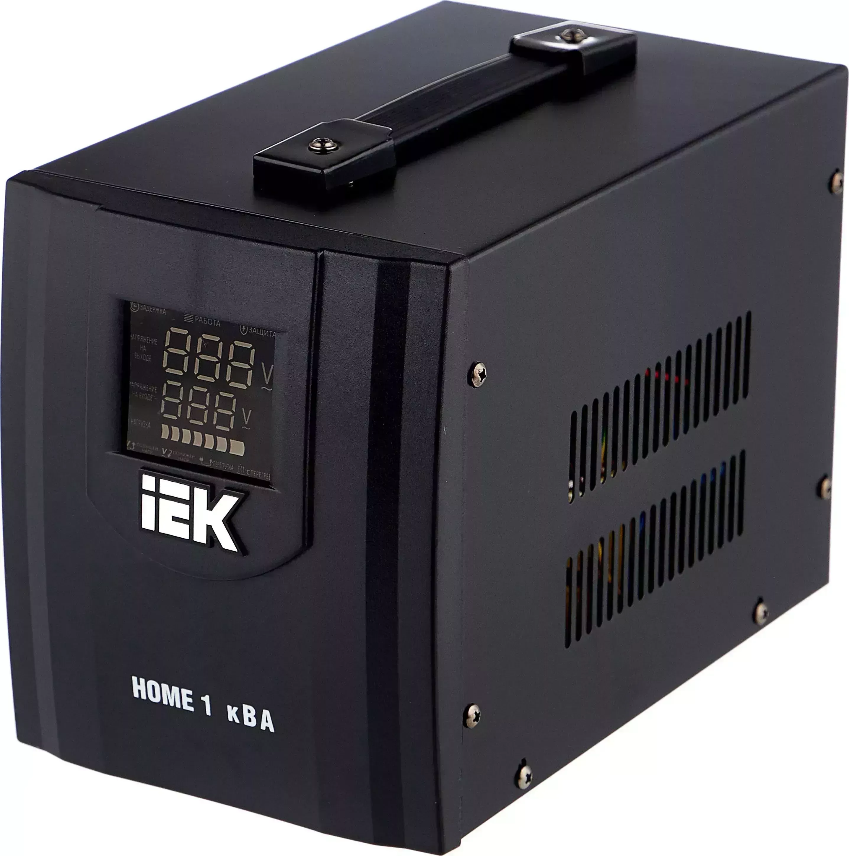 Стабилизатор напряжения IEK Home 1кВА однофазный черный (IVS20-1-01000)