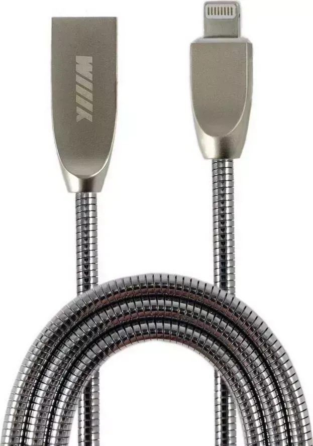 Кабель WIIIX CB850-U8-Z-10S серебряный цинк 1м (АТ-00000007)