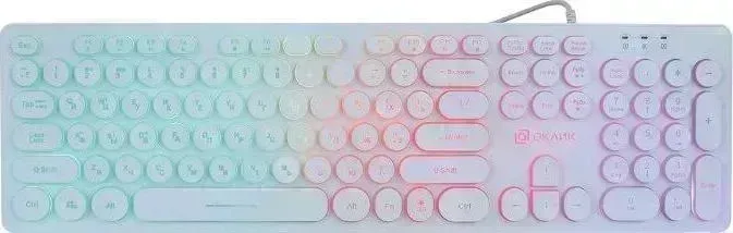 Клавиатура OKLICK 420MRL белый USB