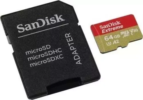 Карта памяти SANDISK microSDXC 64GB SDSQXCY-064G-GN6MA Extreme Pro ( + SD Adapter + Rescue Pro Deluxe)