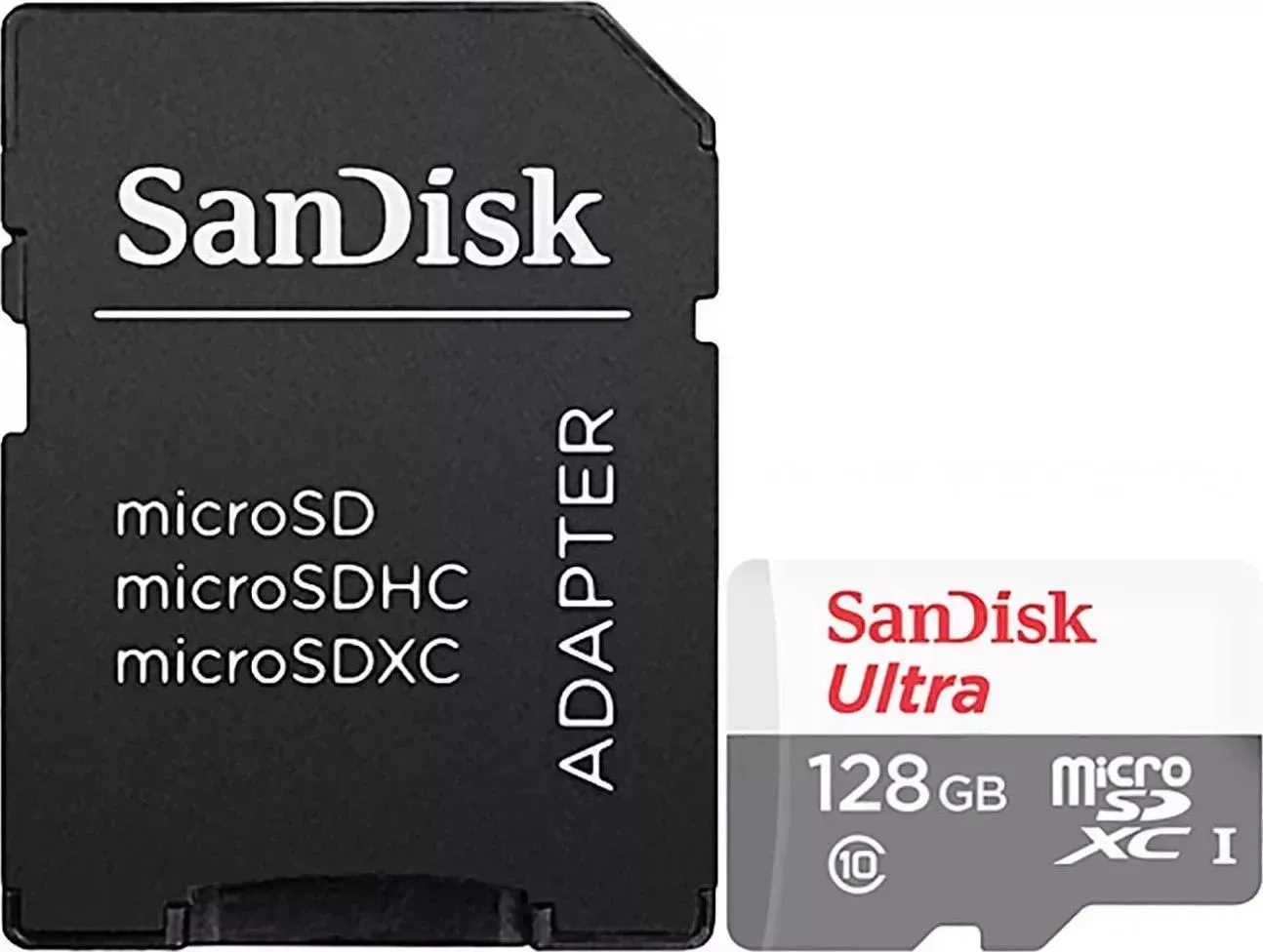 Карта памяти SANDISK microSDXC SDSQUNR-128G-GN6TA Ultra Light +адаптер