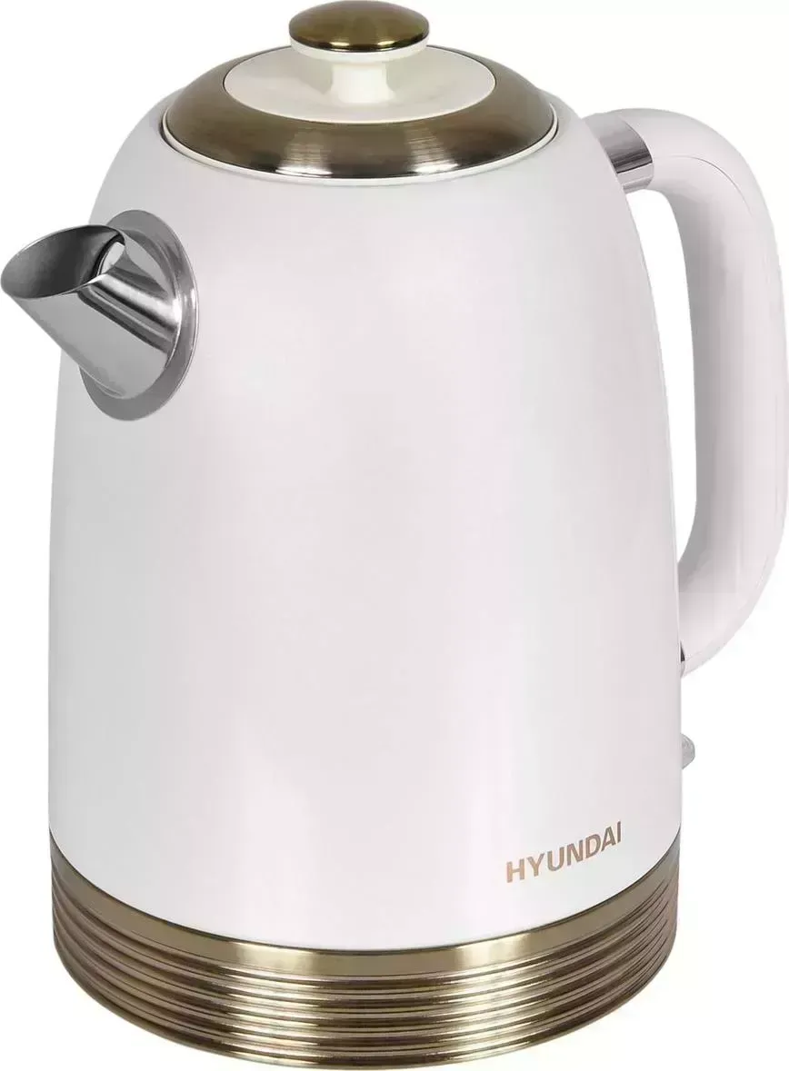 Чайник электрический HYUNDAI HYK-S4500 жемчужный/золотистый