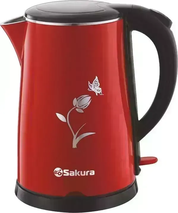Чайник электрический SAKURA SA-2159BR красный/черный