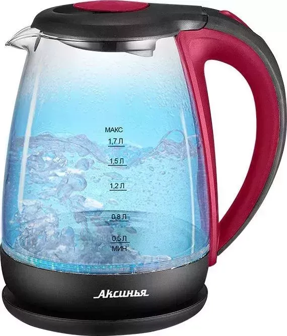 Чайник Аксинья КС-1040 красный с черным