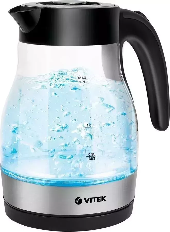 Чайник электрический VITEK VT-7064 черный/стекло
