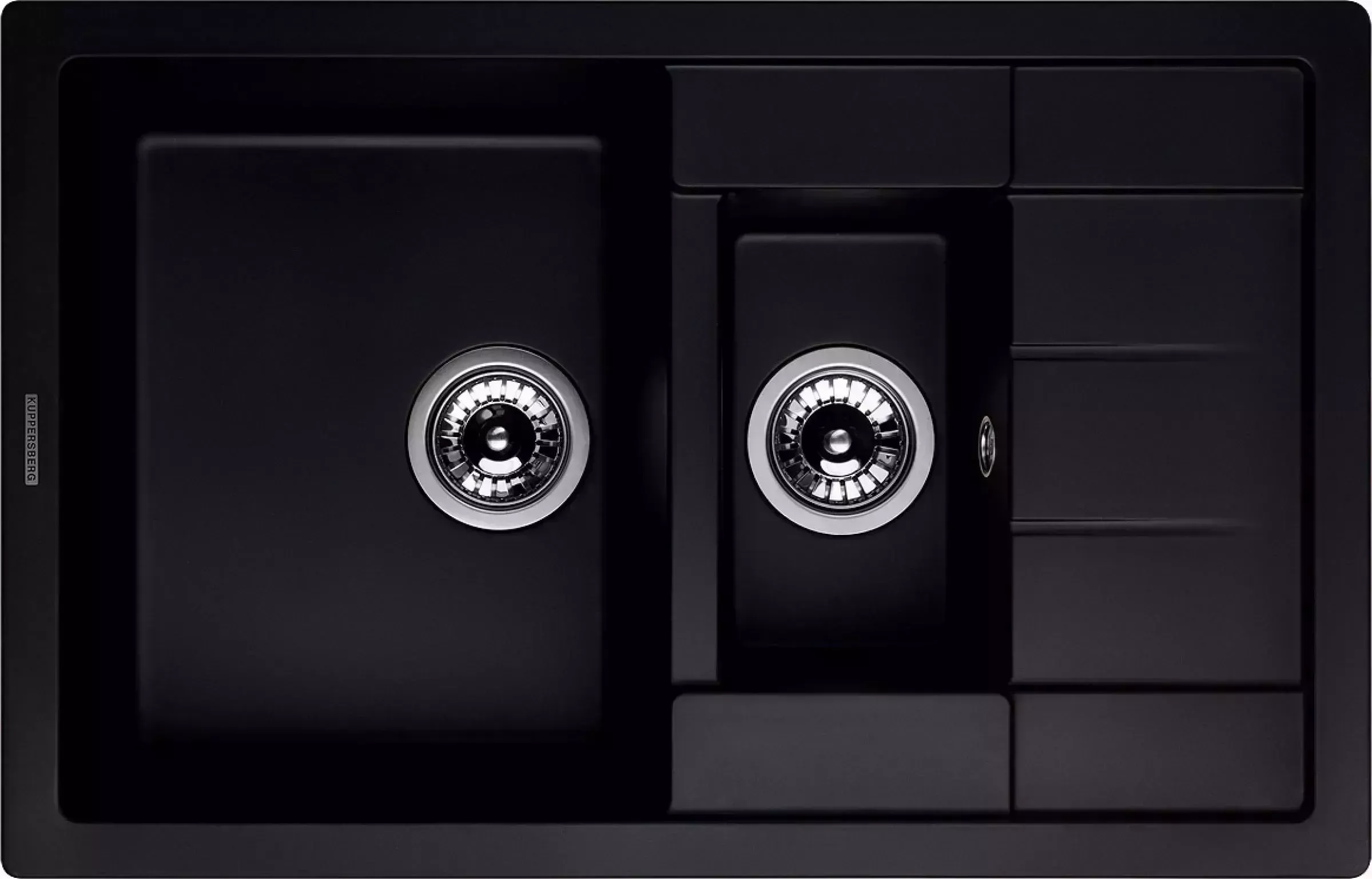 Мойка кухонная KUPPERSBERG MODENA 1,5B1D BLACK METALLIC