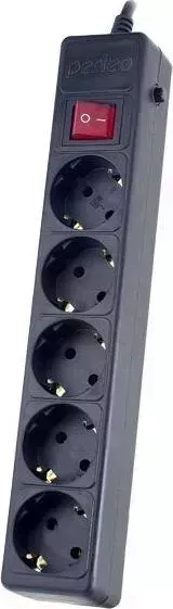 Удлинитель Perfeo PF-A4662 (5м, 5 роз) черный
