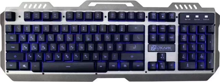 Клавиатура OKLICK 790G IRON FORCE темно-серый/черный