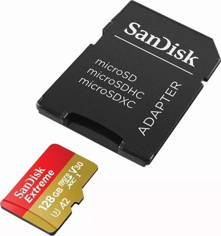 Карта памяти SANDISK microSDXC 128GB SDSQXA1-128G-GN6MA Extreme ( + SD Adapter + Rescue Pro Deluxe)