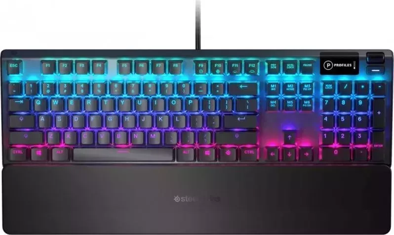 Клавиатура STEELSERIES SteelSeries Apex 5 RU черный с подставкой (64532)