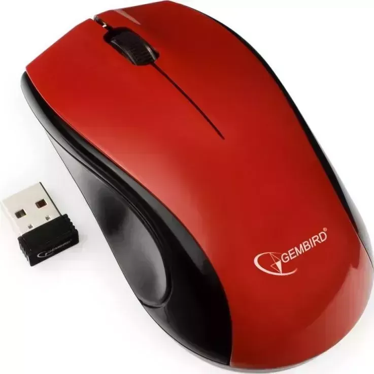 Мышь компьютерная GEMBIRD MUSW-320-R красный