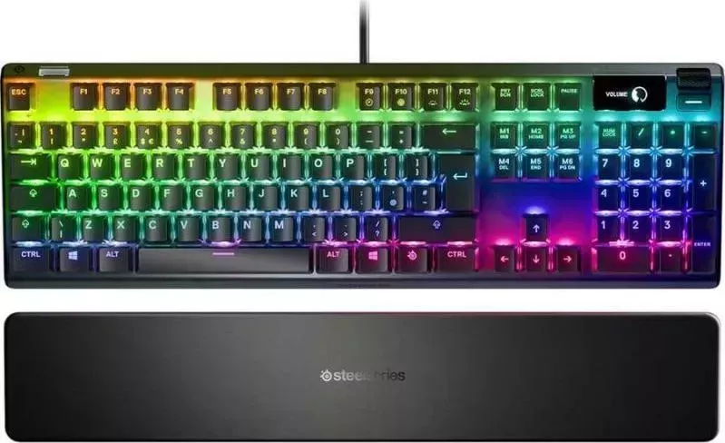 Клавиатура STEELSERIES Apex Pro Ru черный с подставкой (64626)