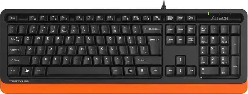 Клавиатура A4TECH Fstyler FKS10 черный/оранжевый USB