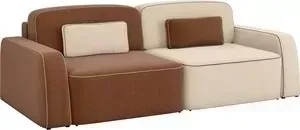 Диван АртМебель Гермес рогожка коричневый/бежевый