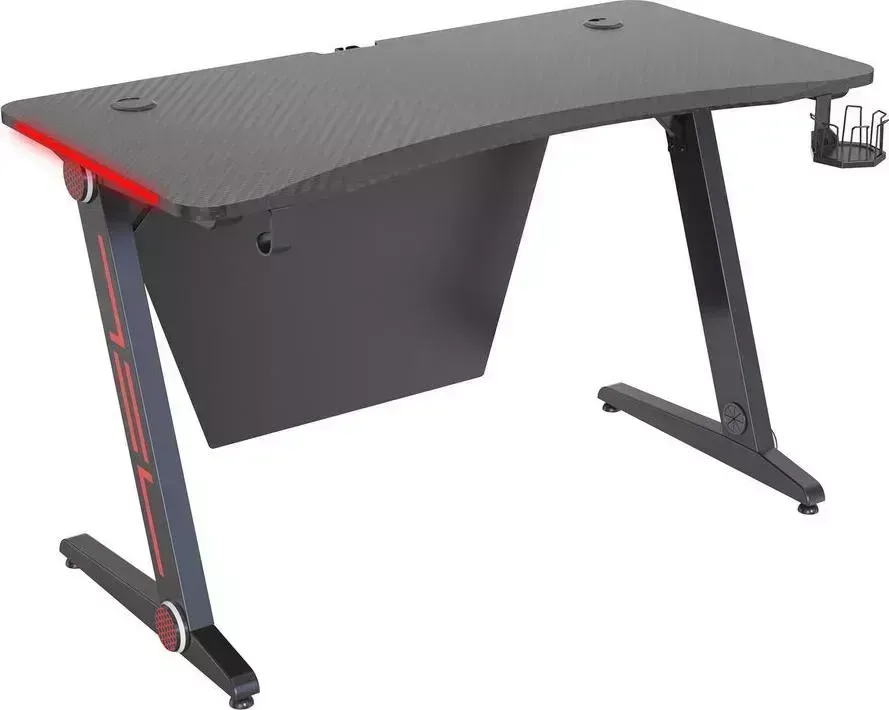 Стол компьютерный CACTUS CS-GTZ-BK-CARBON-RED