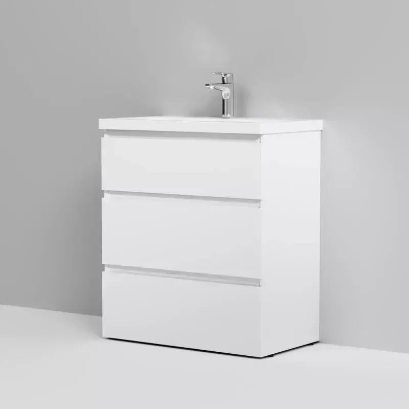 Тумба с раковиной Am.Pm GEM S M91-FSX0752-WC0752WG с , напольная, 75см белый