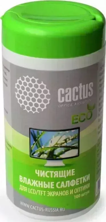Средство для ухода за техникой CACTUS CS-T1001E Салфетки экранов и оптики 100шт