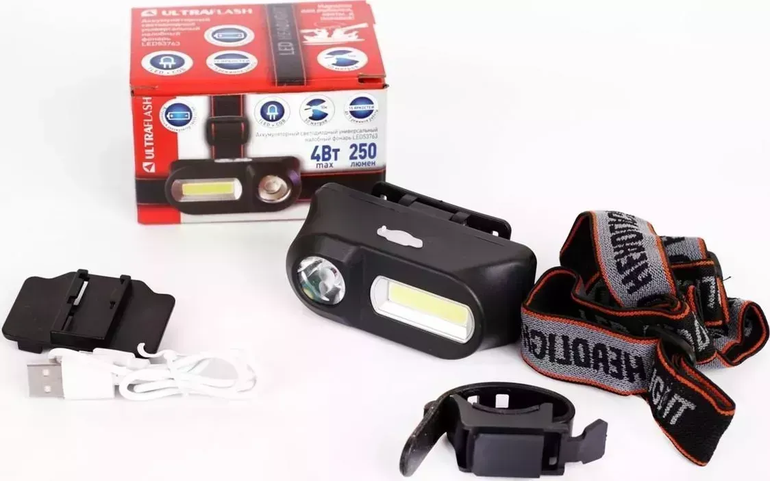 Фонарь ручной Ultraflash LED53763 черный