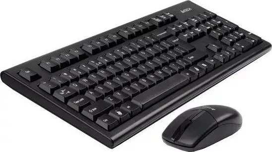 Клавиатура и мышь A4TECH мыши и клавиатуры 3100N черный Комплект и