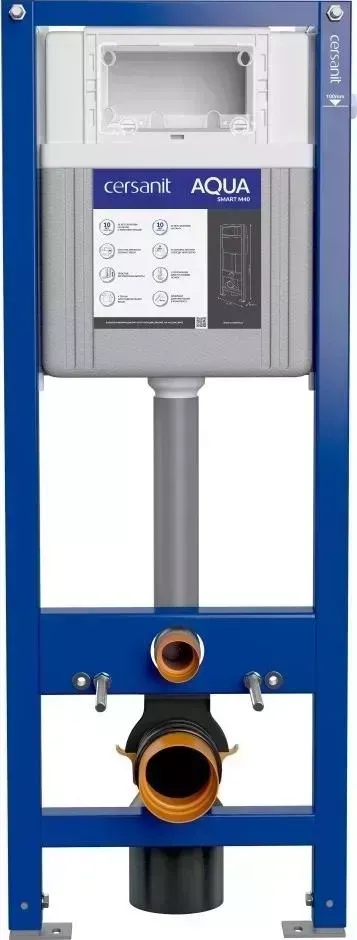 Комплект для унитаза CERSANIT AQUA SMART M 40 механическая окрашенная (63475)