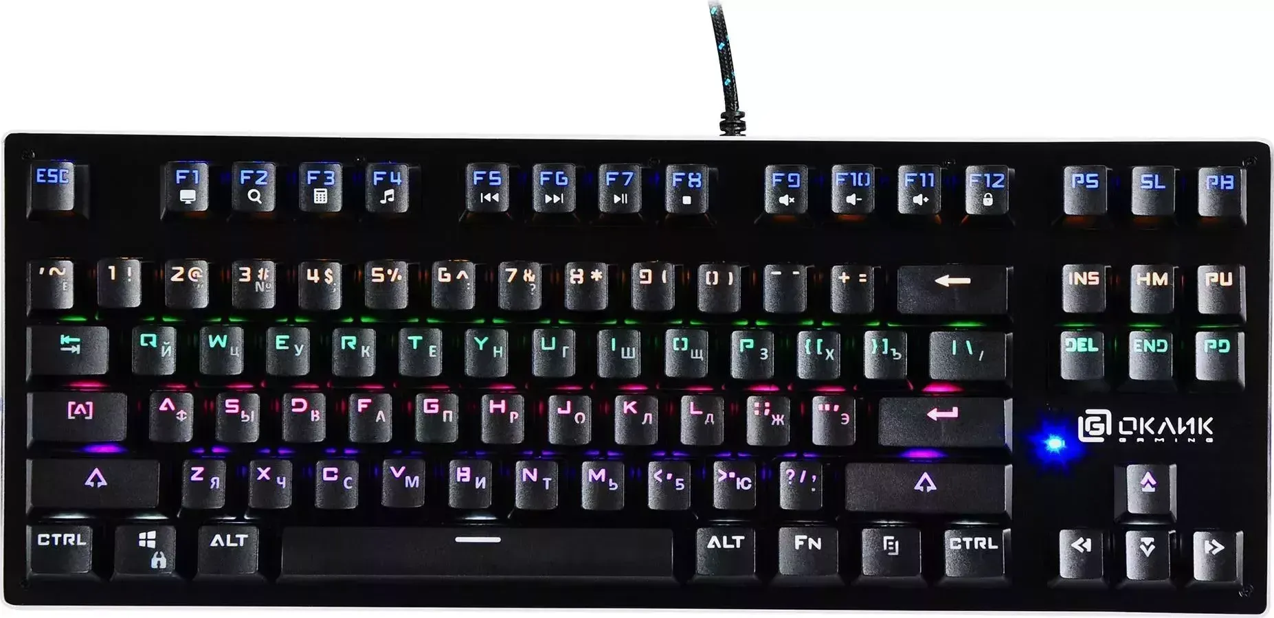 Клавиатура OKLICK 967G Dark Force USB черный