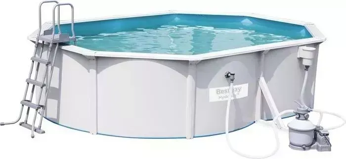 Бассейн каркасный BESTWAY 56586 BW Hydrium 500х360х120см, 16296л, песч.фил.-нас 3028л/ч, лестн, тент, подст, попл.-доз