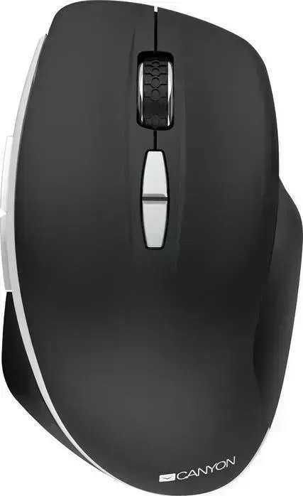 Мышь проводная CANYON 2.4 GHz Wireless mouse ,with 7 buttons, DPI 800/1200/1600, Battery: AAA*2pcs,Black,72*117*41mm, 0.075kg (CNS-CMSW21B)