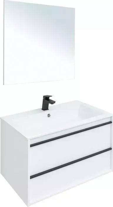 Мебель для ванной AQUANET Lino 80 белая матовая
