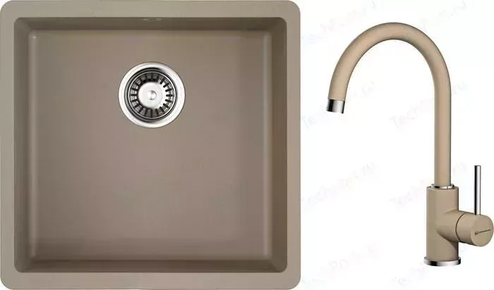 Мойка кухонная и смеситель OMOIKIRI и смеситель Kata 44-U CA 44x42 карамель (4993399, 4994158)