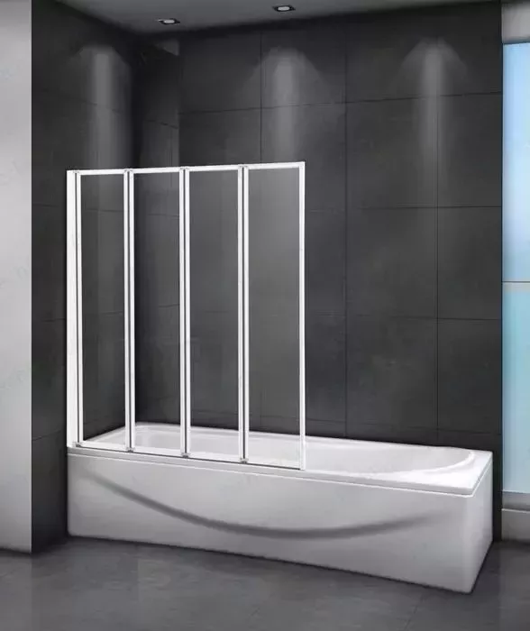 Шторка для ванны CEZARES Relax V-4 100x140 прозрачная, серый (RELAX-V-4-100/140-C-Bi)