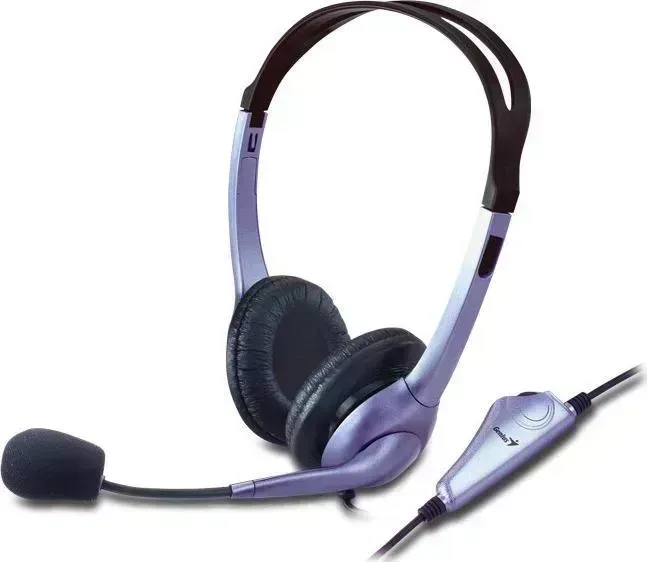 Наушники GENIUS HS-04S, супер легкая, регулируемое оголовье, мягкие амбушюры, выносной микрофон с шумоподавлением, регули (31710156101)