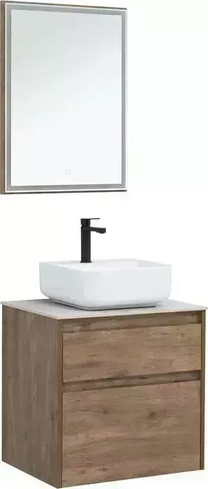 Мебель для ванной AQUANET Nova Lite 60 два ящика, дуб рустикальный/серая