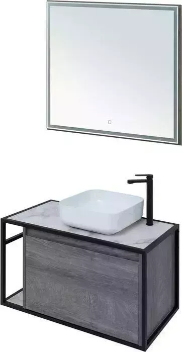 Мебель для ванной AQUANET Nova Lite Loft 90 правая, дуб рошелье