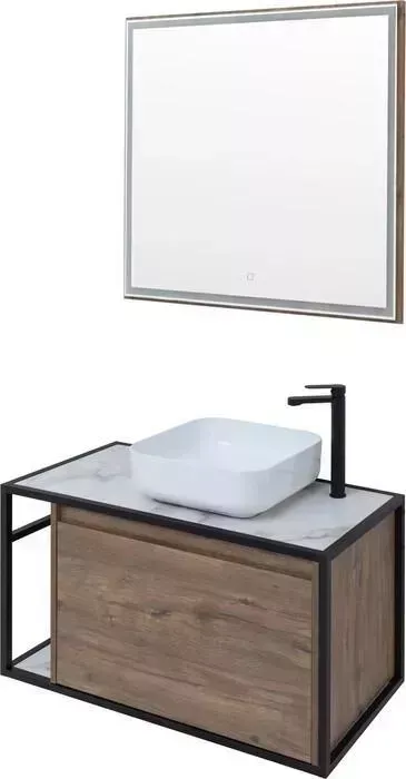 Мебель для ванной AQUANET Nova Lite Loft 90 правая, дуб рустикальный