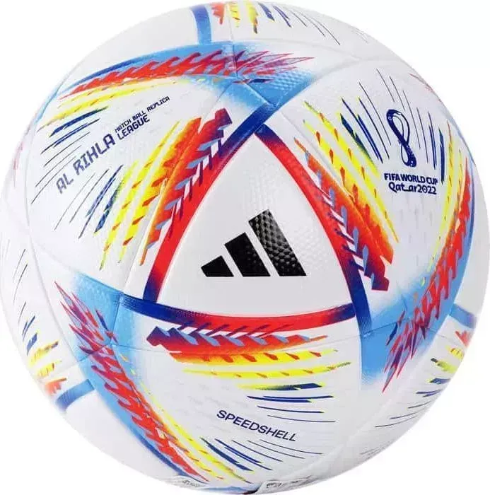 Мяч футбольный ADIDAS WC22 Rihla Lge BOX, арт. H57782, р.5, 14 панелей, FIFA Quality, мультиколор