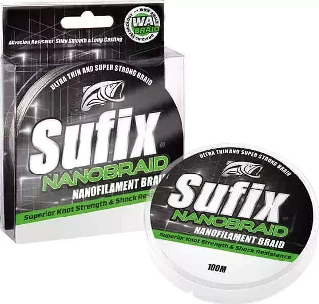 Леска плетеная SUFIX Nano Braid зеленый камуфляж 100 м 0.08 мм 3,7 кг