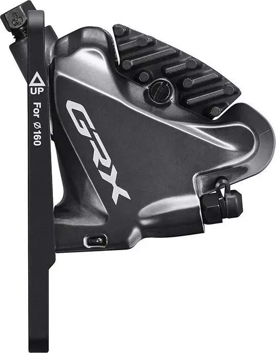 Калипер Shimano гидр. RX810, GRX, передн., flat mount, с адапт. Под 140 / 160 мм, полимерн. колодк. L03A с кулер