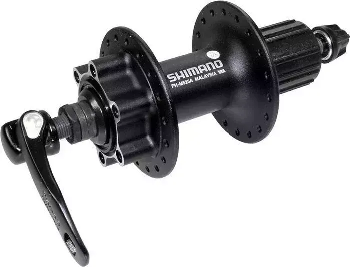 Втулка задняя Shimano Deore, M525A, 36 отв, 8 / 9 ск, QR, 6-болт, черный