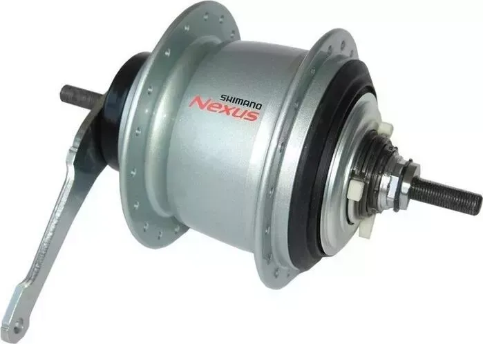 Втулка планетарная Shimano Nexus, C6001, 36 отв, 8 ск, ножн. тор., 132x184 мм, цв. серебр, б/уп.