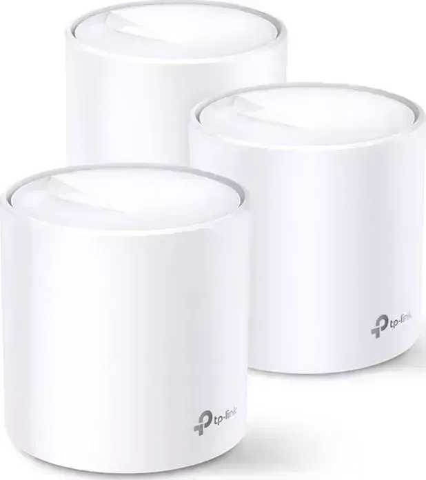 Бесшовный Mesh роутер TP-LINK DECO X20(3-PACK) AX1800 10/100/1000BASE-TX белый (DECO X20(3-PACK))
