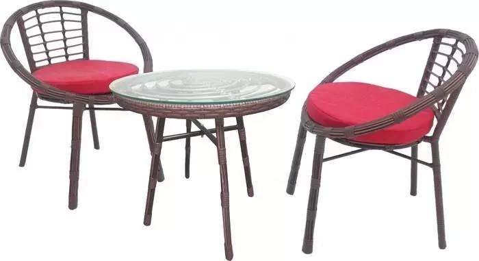 Набор мебели Garden story Амальфи (стол+2 кресла+подушки красные)