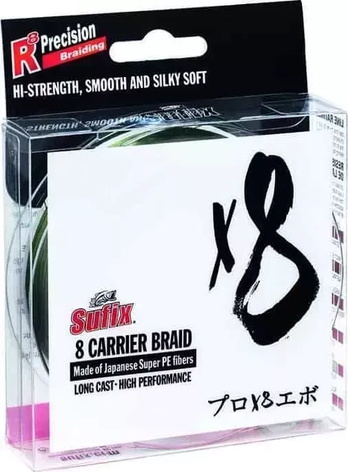 Леска плетеная SUFIX X8 зеленая 150 м 0,185 мм 15,5 кг PE 1,2