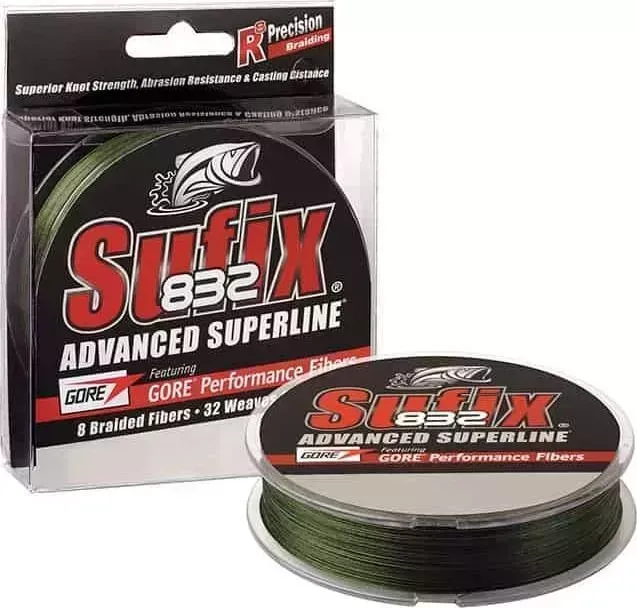 Леска плетеная SUFIX 832 Braid зеленая 120 м 0.10 мм 5,9 кг