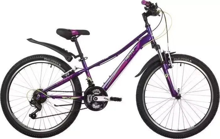 Велосипед NOVATRACK 24" VALIANT 12" фиолетовый