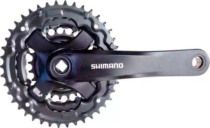 Система шатунов Shimano TY501, 175 мм, квадрат, 42/34/24Т, без защиты, с болтами, черный, без упаковки