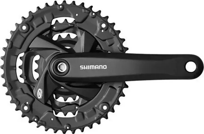Система шатунов Shimano Altus, M311, 170 мм, квадрат, 48/38/28T, черный