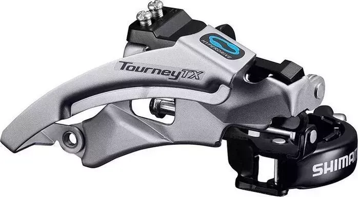 Переключатель скоростей Shimano передний Tourney, TY700, 7 / 8 ск, ун. тяга, ун. хомут, уг., 66-69, для 42T